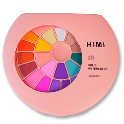 Краски акварельные "Himi", набор, 38 цв., розовый футляр