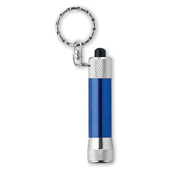 Брелок-фонарик LED "Arizo" метал., синий/серебристый