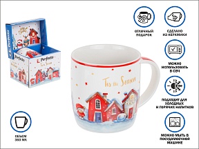 Кружка керамическая, в кор., 360 мл., GOLDEN WISHES-2, PERFECTO LINEA