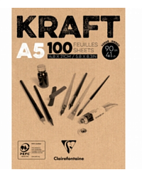 Блок-склейка "Kraft", А5, 90г/м2, 100л.