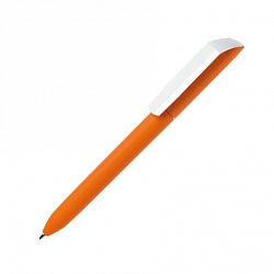 Ручка шарик/автомат "Flow Pure GOM CB" 1,0 мм, пласт., софт., оранжевый/белый, стерж. синий