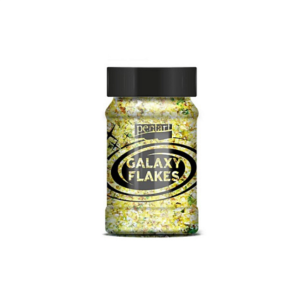 Хлопья декоративные "Pentart Galaxy Flakes" 15 гр, желтый Плутон