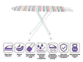 Доска гладильная Standard 2 (ДСП 1220х300 мм), с подставкой под утюг, PERFECTO LINEA
