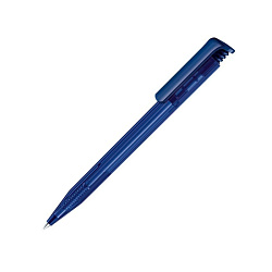 Ручка шарик/автомат "Super Hit Clear" 1,0 мм, пласт., прозр., т.-синий, стерж. синий