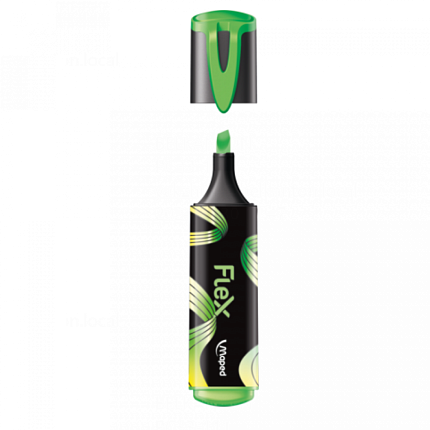 Маркер текстовый "Fluo Flex" зеленый