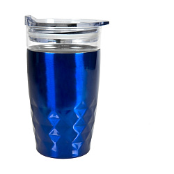 Кружка термическая стекл./метал./тритан., 350 мл. "Cristal" синий