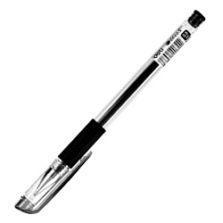 Ручка гелевая "Daily" 0,5 мм, пласт., прозр., стерж. черный