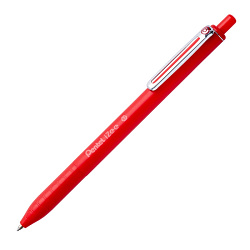 Ручка шарик/автомат “IZee” 0,7 мм., пласт. красный, стерж. красный