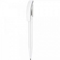 Ручка шарик/автомат "Verve Basic Metallic" 1,0 мм, пласт., глянц., белый, стерж. синий