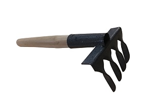 Грабли малые витые 4 зуб. с дер.черенком 370мм