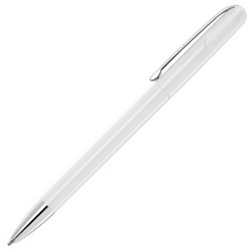 Ручка шарик/автомат "Pur Si" 1,0 мм, пласт./метал., глянц., белый/серебристый, стерж. синий