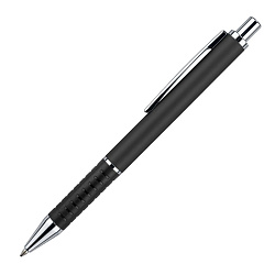 Ручка шарик/автомат "Star Tec Alu" 1,0 мм, метал., черный, стерж. синий