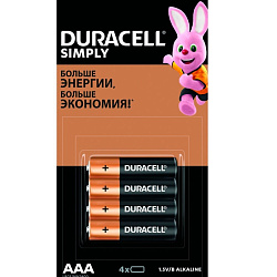 бат_гальв. эл-т щел. (алкал.) 1,5 V LR03/HBDC (AAA) DURACELL EXTRA LIFE 4шт