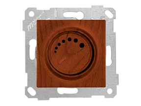 Выключатель поворотный (диммер) (скрытый, без рамки, винт. зажим, 600Вт) вишня, RITA, MUTLUSAN (220VAC, 60 - 600VA,  50 Hz, IP20)