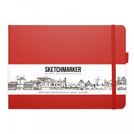Скетчбук "Sketchmarker" 21*14,8 см, 140 г/м2, 80 л., черный пейзаж