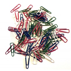 Скрепки 28 мм "Бугинком 2Fix" металл., 100 шт., овал., золотистый