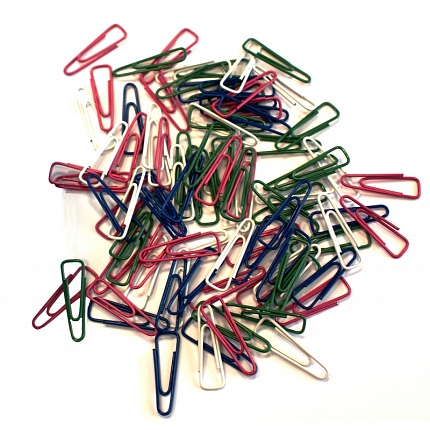 Скрепки 28 мм "Бугинком 2Fix" металл., 100 шт., овал., золотистый