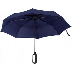 Зонт складной механ. 98 см, ручка прорезин. "Erding" т.-синий