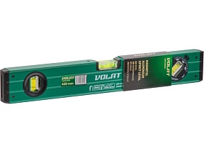 Уровень 400мм магнитный ВОЛАТ (угл 90° 180° 45°, 1 поворотный глазок, заглушки TPR)