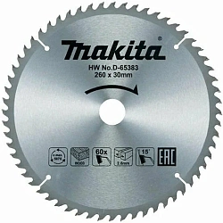 Диск пильный 260х30х2,6 мм 60 зуб. по дереву  MAKITA