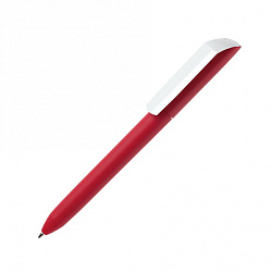 Ручка шарик/автомат "Flow Pure GOM CB" 1,0 мм, пласт., софт., красный/белый, стерж. синий