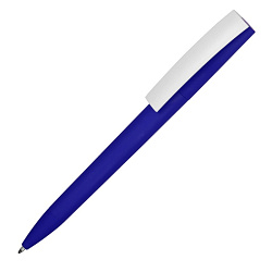 Ручка шарик/автомат "Zorro" 0,7 мм, пласт., софт., синий/белый, стерж. синий