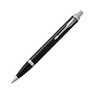 Ручка шарик/автомат "IM Black CT" 0,7 мм, метал., подарочн. упак., черный/серебристый, стерж. синий