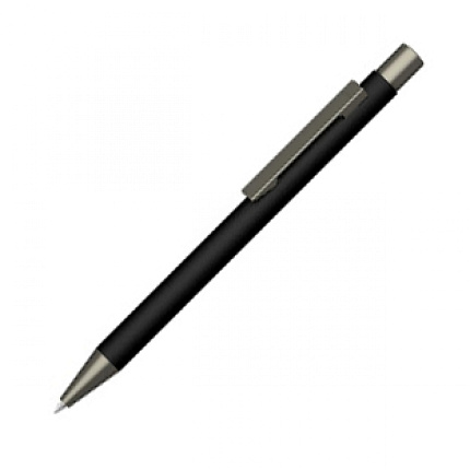 Ручка шарик/автомат "Straight Gum" 1,0 мм, метал., софт., т.-синий/антрацит, стерж. синий