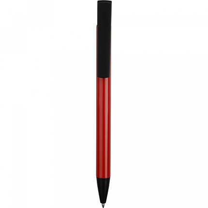 Ручка шарик/автомат "Кипер Металл" метал./пласт., с подставкой, серебристый/черный, стерж. синий