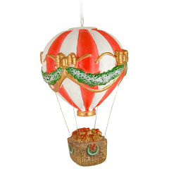 Украшение елочное "Воздушный шар" 10*7*5 см, гипс, упак., разноцветный