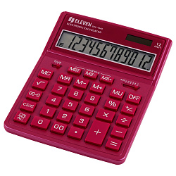 Калькулятор настольный Eleven SDC-444X-PK, 12 разрядов, двойное питание, 155*204*33мм, розовый SDC-444X-PK