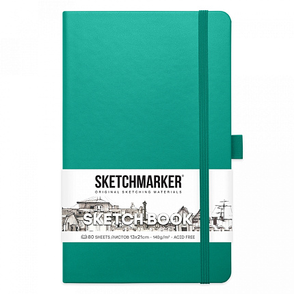 Скетчбук "Sketchmarker" 13*21 см, 140 г/м2, 80 л., фиолетовый пастельный