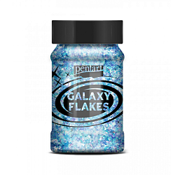 Хлопья декоративные "Pentart Galaxy Flakes" 15 гр, голубой Уран