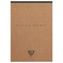 Блокнот А6 105*148 мм, 70 л., лин. "Flying Spirit" склейка сверху, обл. карт., крафт