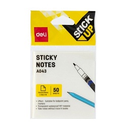 Бумага д/з на кл. осн. 76*76 мм "Deli" 50 л., белый