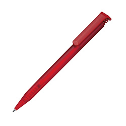 Ручка шарик/автомат "Super Hit Frosted" 1,0 мм, пласт., прозр., красный, стерж. синий
