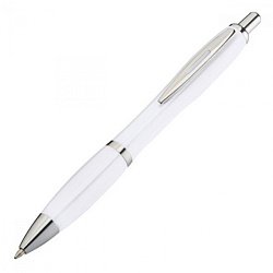Ручка шарик/автомат "Wladiwostock" 0,7 мм, пласт./метал., белый, стерж. синий