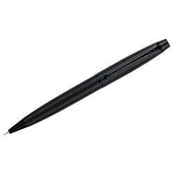 Ручка шарик/автомат "Carbon" 0,7 мм, метал., матов., черный, стерж. синий