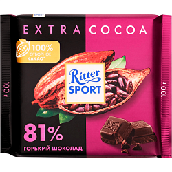 Шоколад "Ritter Sport" горький, 81% какао 100г