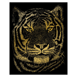 Набор для творчества "Бенгальский тигр", гравюра, золотая фольга