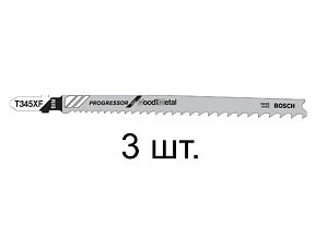 Пилка лобз. по дереву с гвоздями T345XF (3 шт.) BOSCH