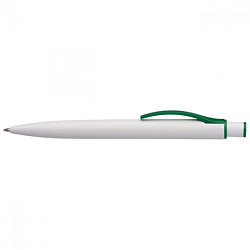 Ручка шарик/автомат "Legnano" 0,7 мм, пласт., глянц., белый/зеленый, стерж. синий