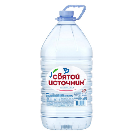 Вода питьевая "Святой Источник" негазир., 5 л., пласт. бутылка