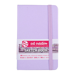 Скетчбук "Art Creation" 9*14 см, 140 г/м2, 80 л., фиолетовый пастельный