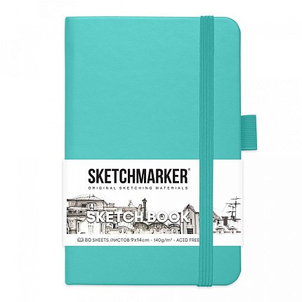 Скетчбук "Sketchmarker" 9*14 см, 140 г/м2, 80 л., фиолетовый пастельный
