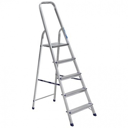Лестница-стремянка алюминиевая матовая, 7 ступеней Ам 707, Россия