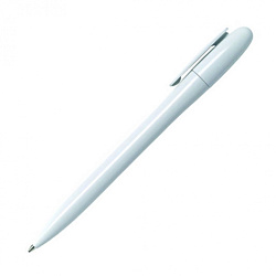 Ручка шарик/автомат "Bay C" 1,0 мм, пласт., глянц., белый, стерж. синий