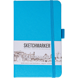 Скетчбук "Sketchmarker" 9*14 см, 140 г/м2, 80 л., синий неон