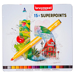 Маркер худ. "Bruynzeel Super Point" набор 15 шт.