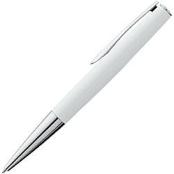 Ручка шарик/автомат "Elegance" 1,0 мм, метал., белый/серебристый, стерж. синий